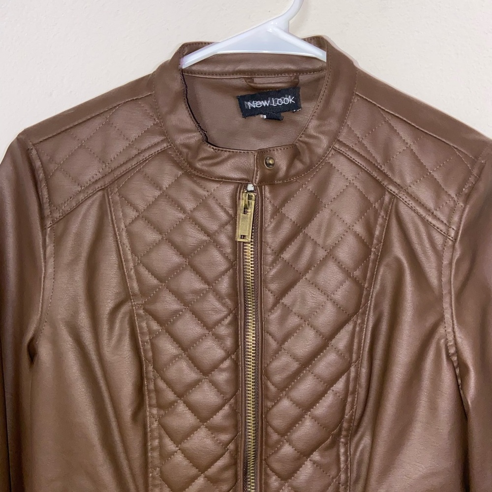 brown leather jacket
